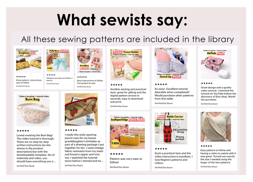 Lifetime Access RLC Sewing Pattern Library