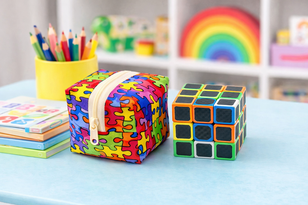 Cube Boxed Zipper Pouch Sewing Pattern