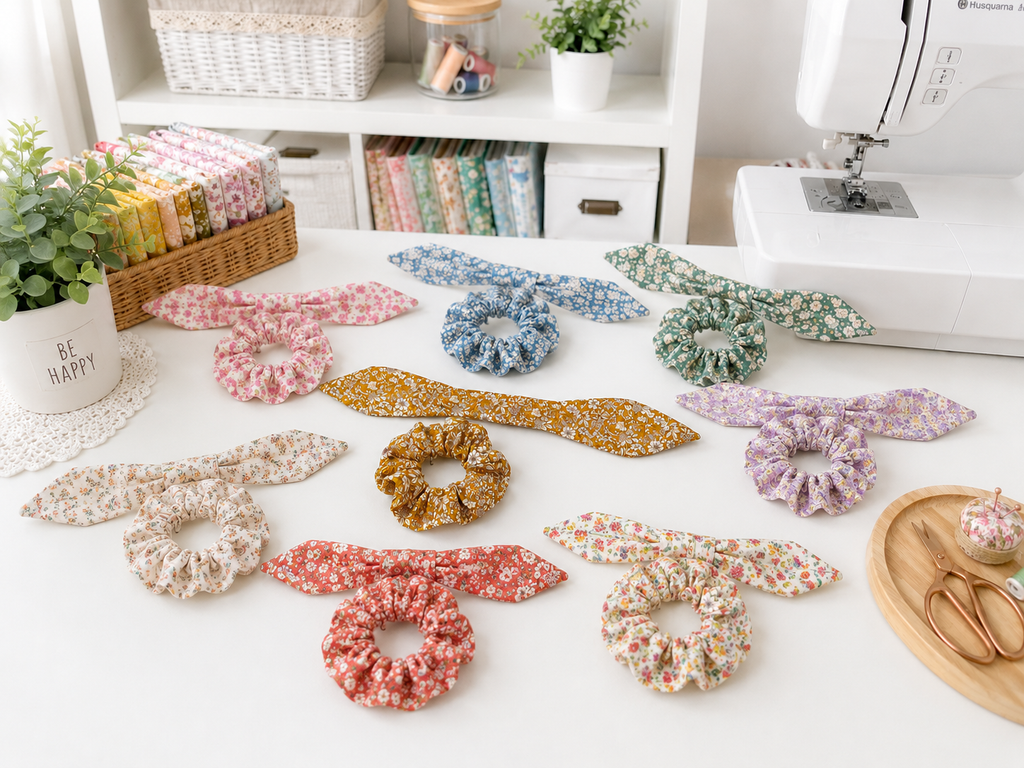 Bunny Ear Scrunchie Sewing Pattern