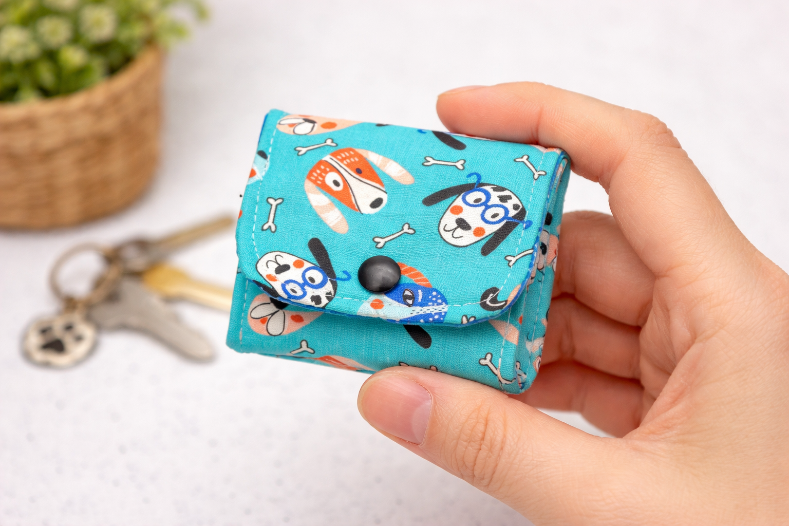 Fold & Snap Mini Pouch Sewing Pattern
