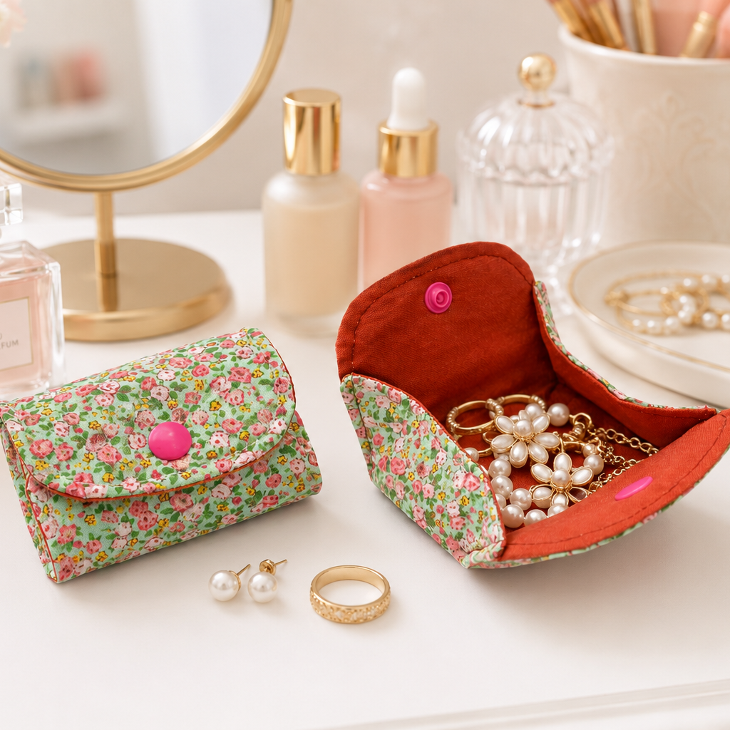Fold & Snap Mini Pouch Sewing Pattern