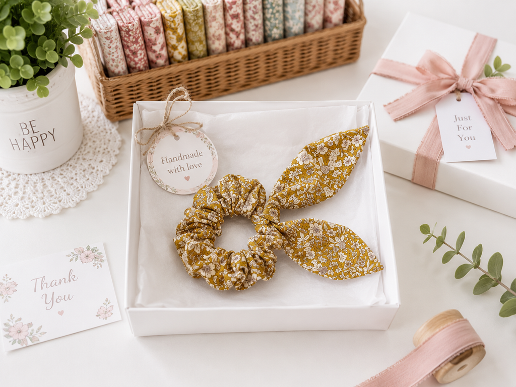Bunny Ear Scrunchie Sewing Pattern