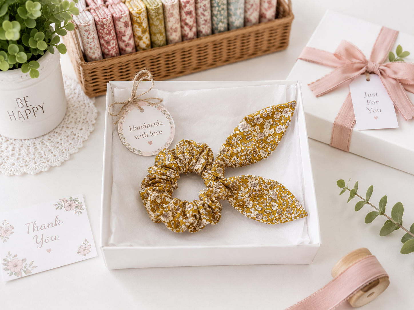 Bunny Ear Scrunchie Sewing Pattern
