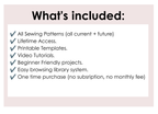 Lifetime Access RLC Sewing Pattern Library