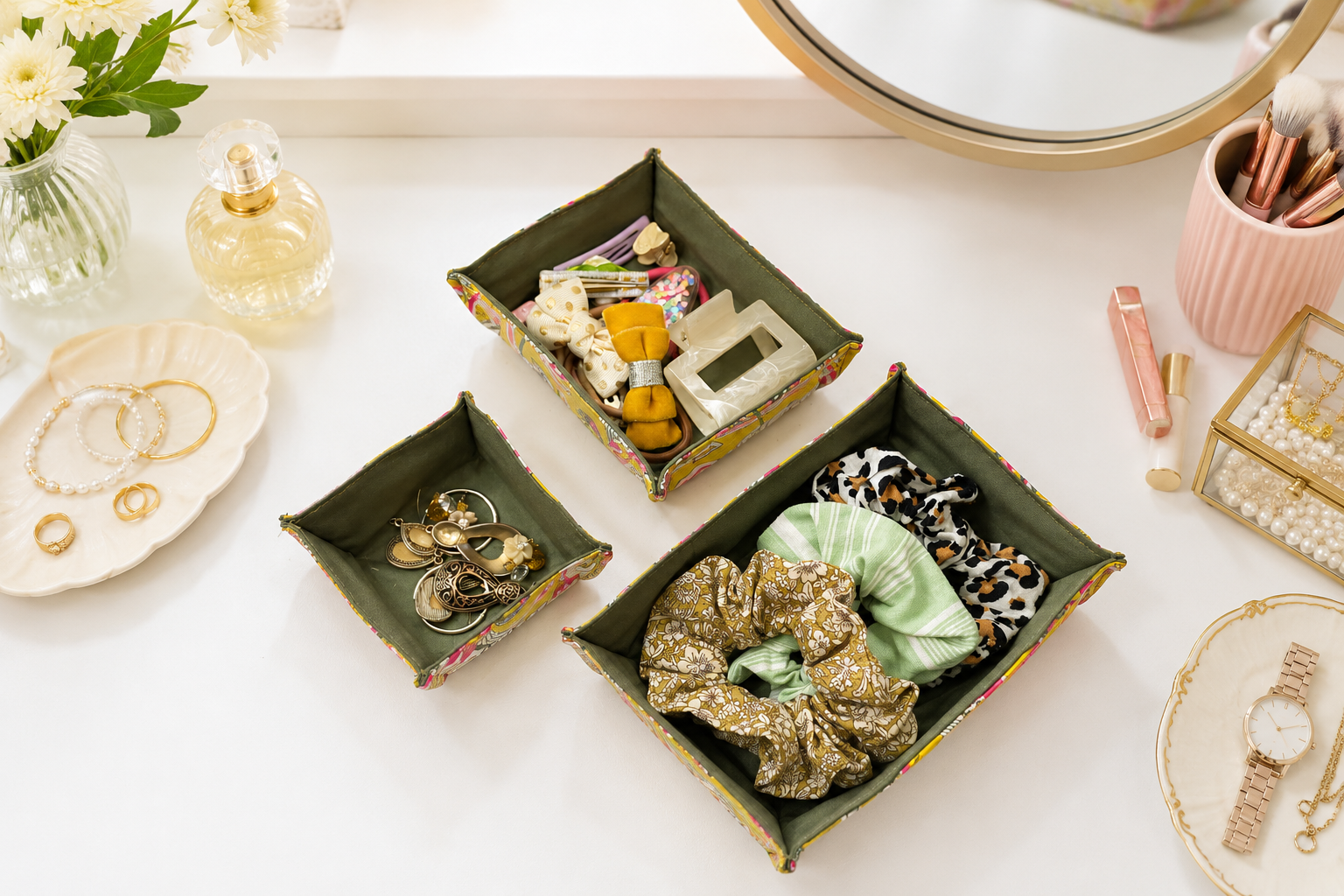 Nested Fabric Tray Sewing Pattern (3 Sizes)