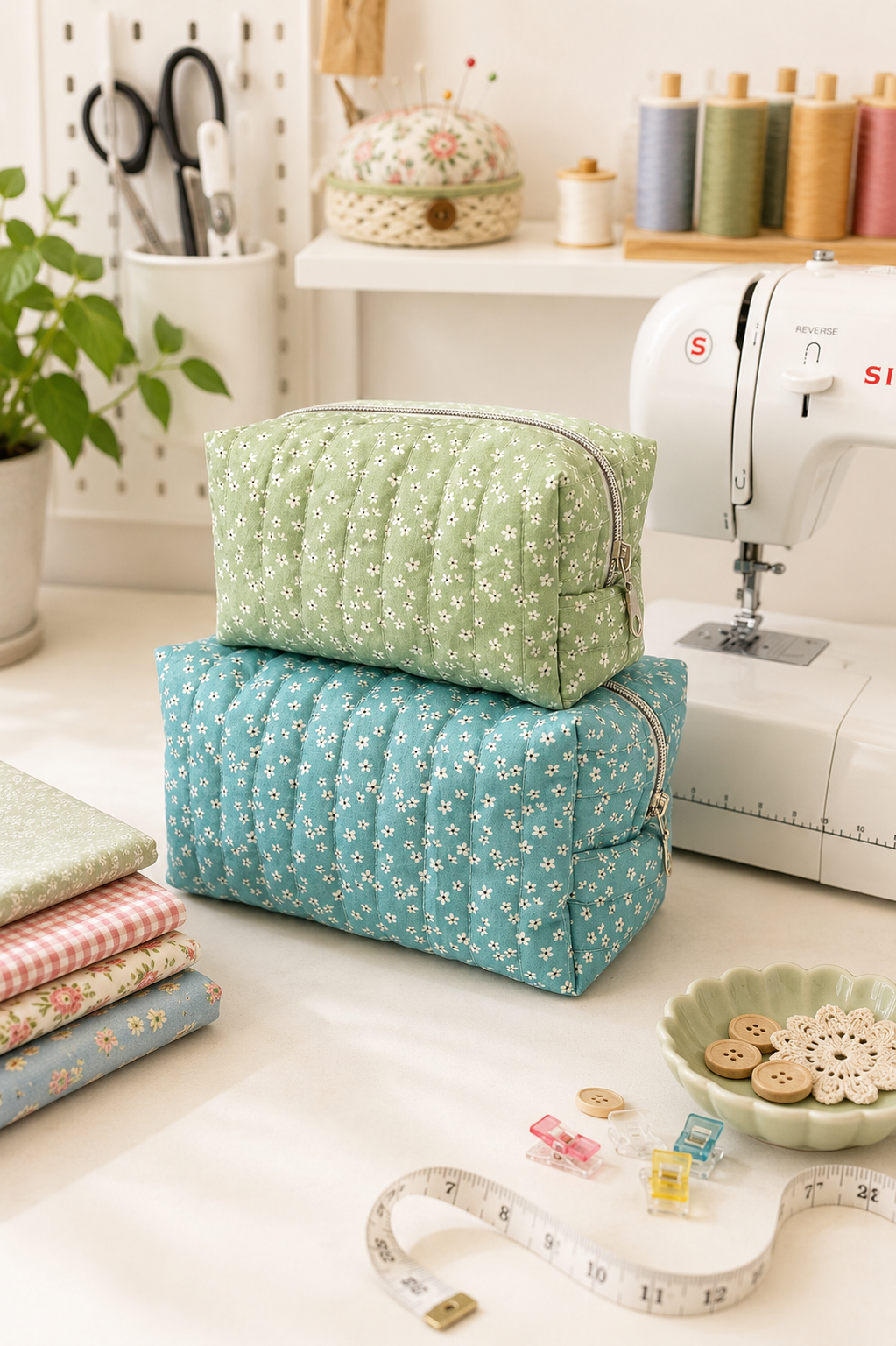Boxy Makeup Bag Sewing Pattern (2 Sizes)