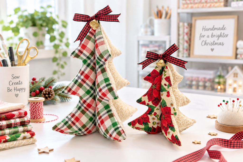 3D Fabric Christmas Tree Sewing Pattern (2 Sizes)
