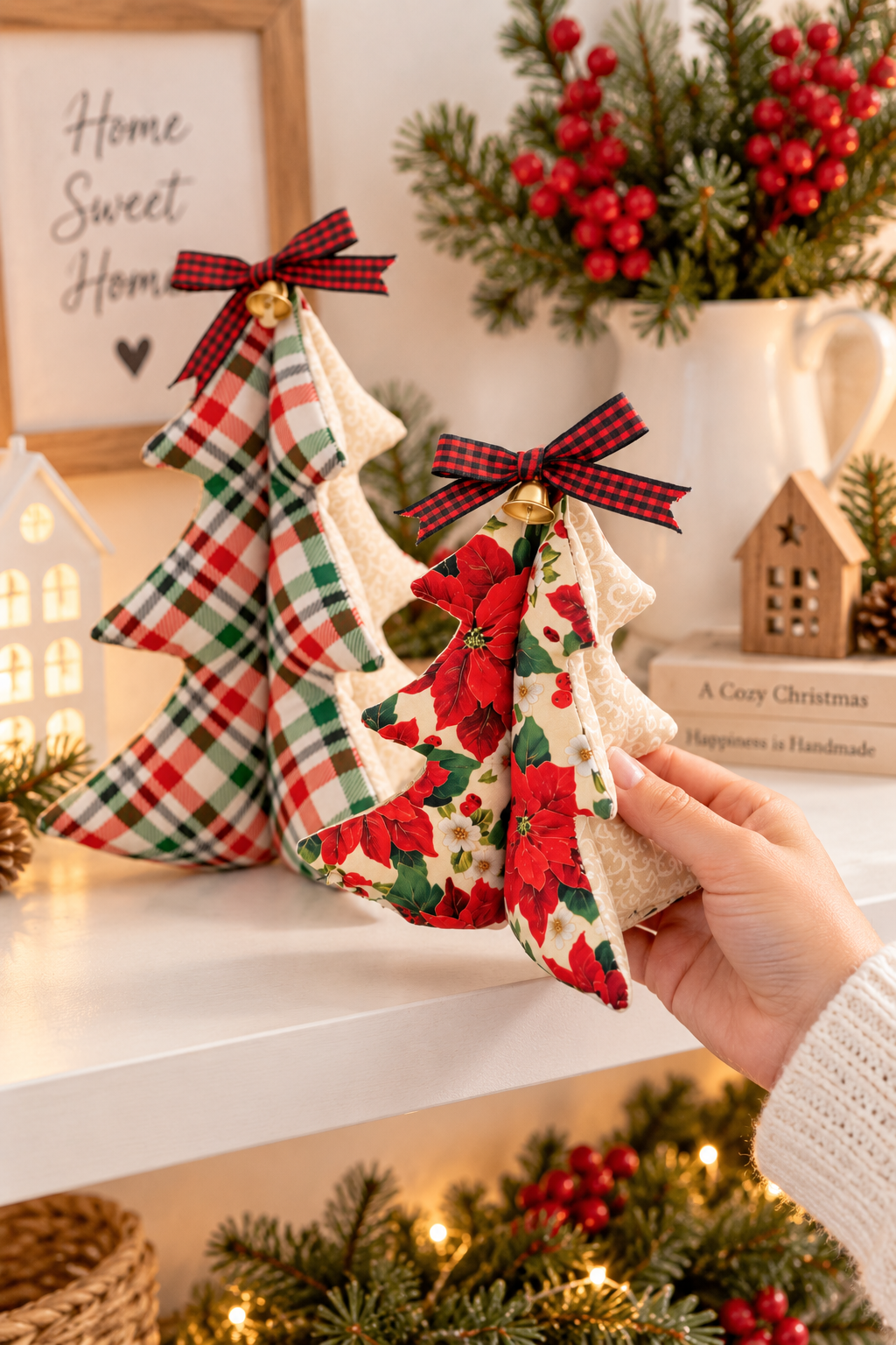 3D Fabric Christmas Tree Sewing Pattern (2 Sizes)