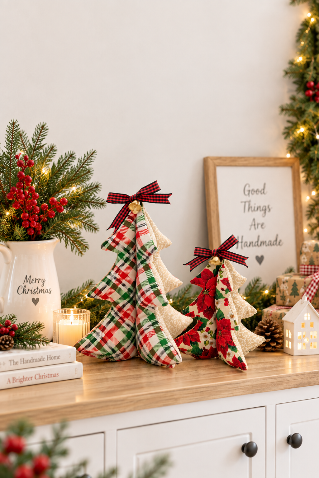 3D Fabric Christmas Tree Sewing Pattern (2 Sizes)