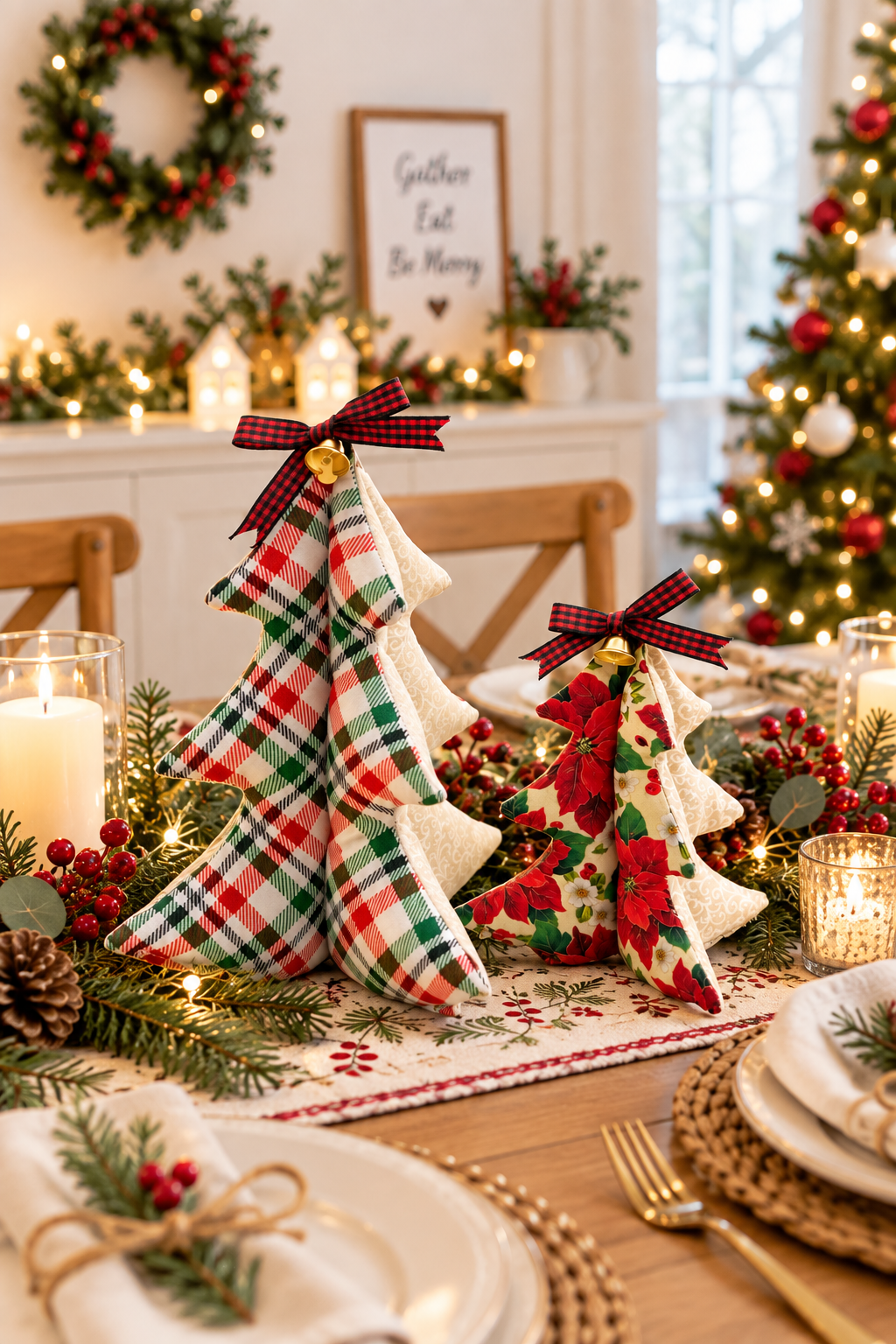 3D Fabric Christmas Tree Sewing Pattern (2 Sizes)
