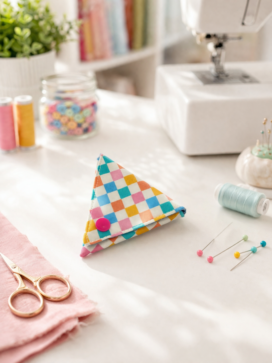 Triangle Snap Pouch Sewing Pattern