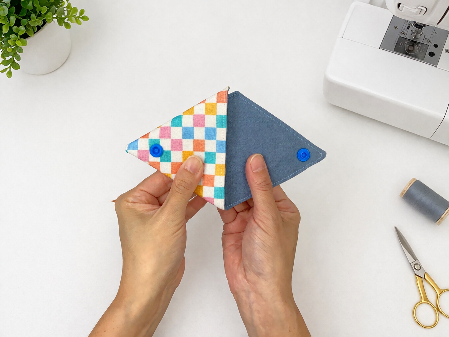 Triangle Snap Pouch Sewing Pattern