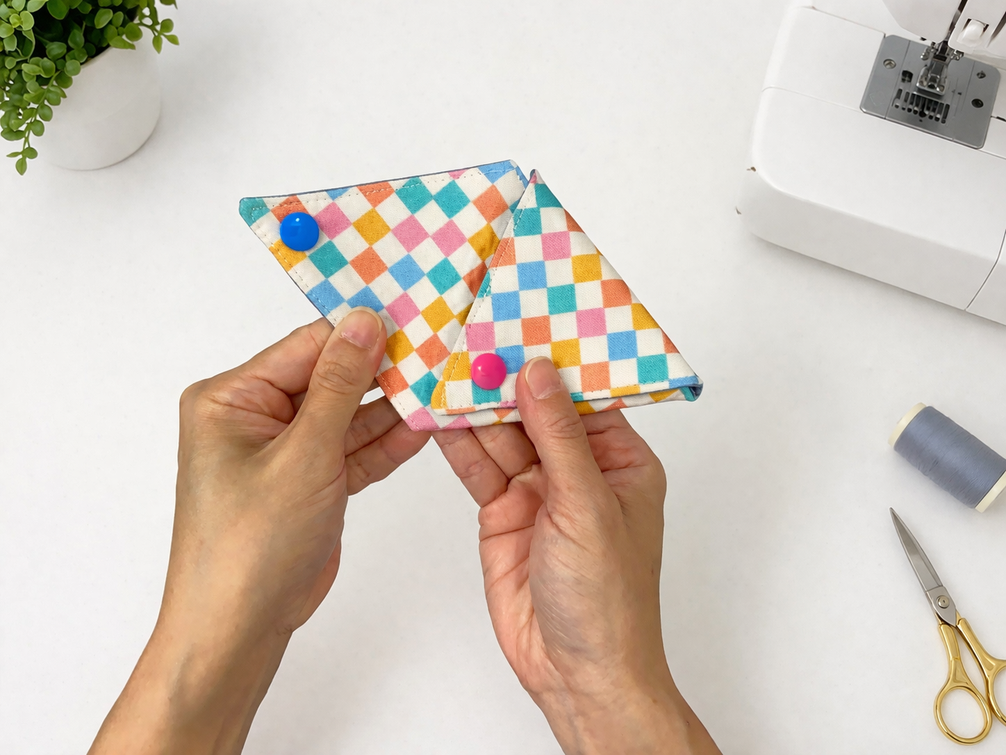 Triangle Snap Pouch Sewing Pattern