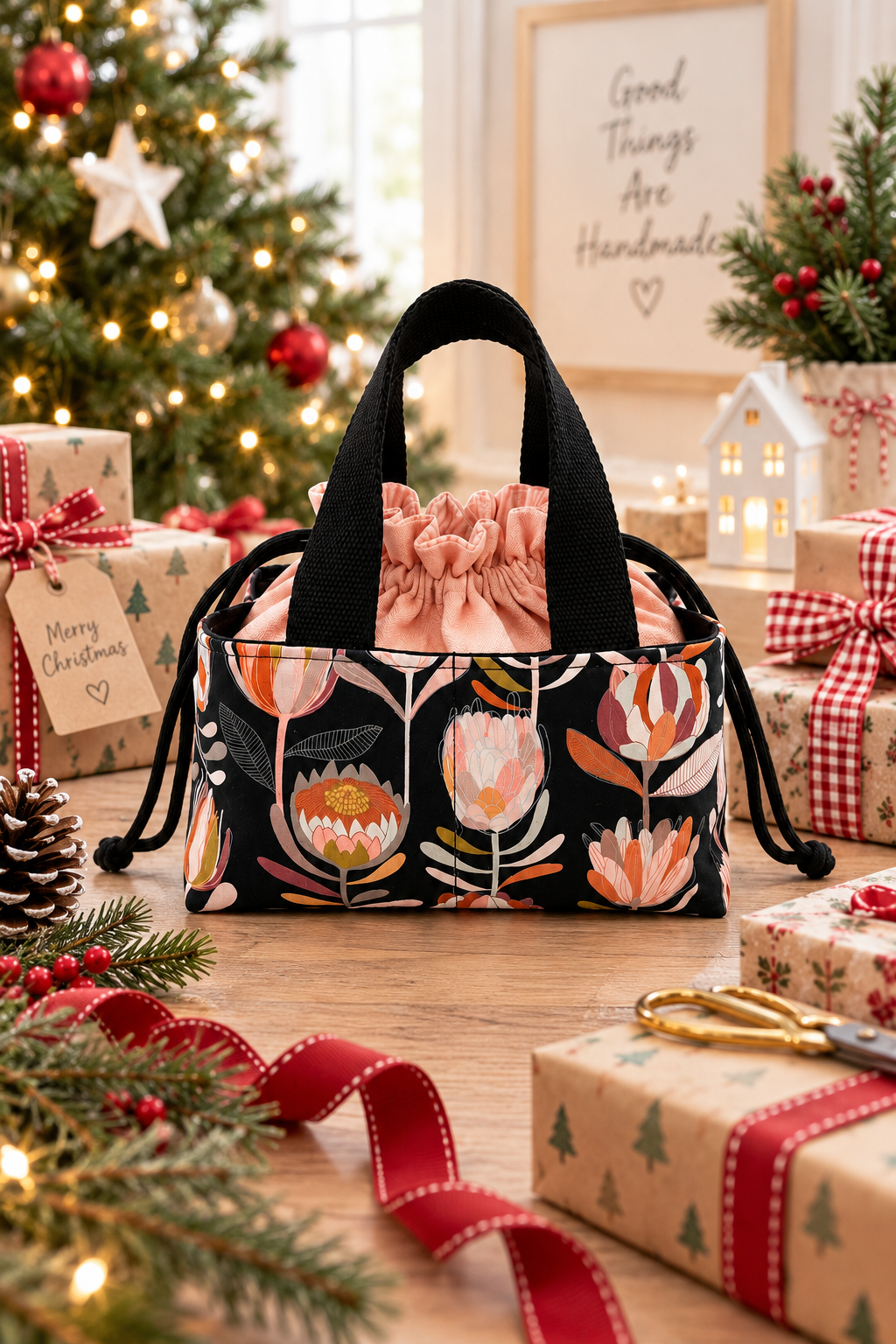 Drawstring Tote Bag Sewing Pattern