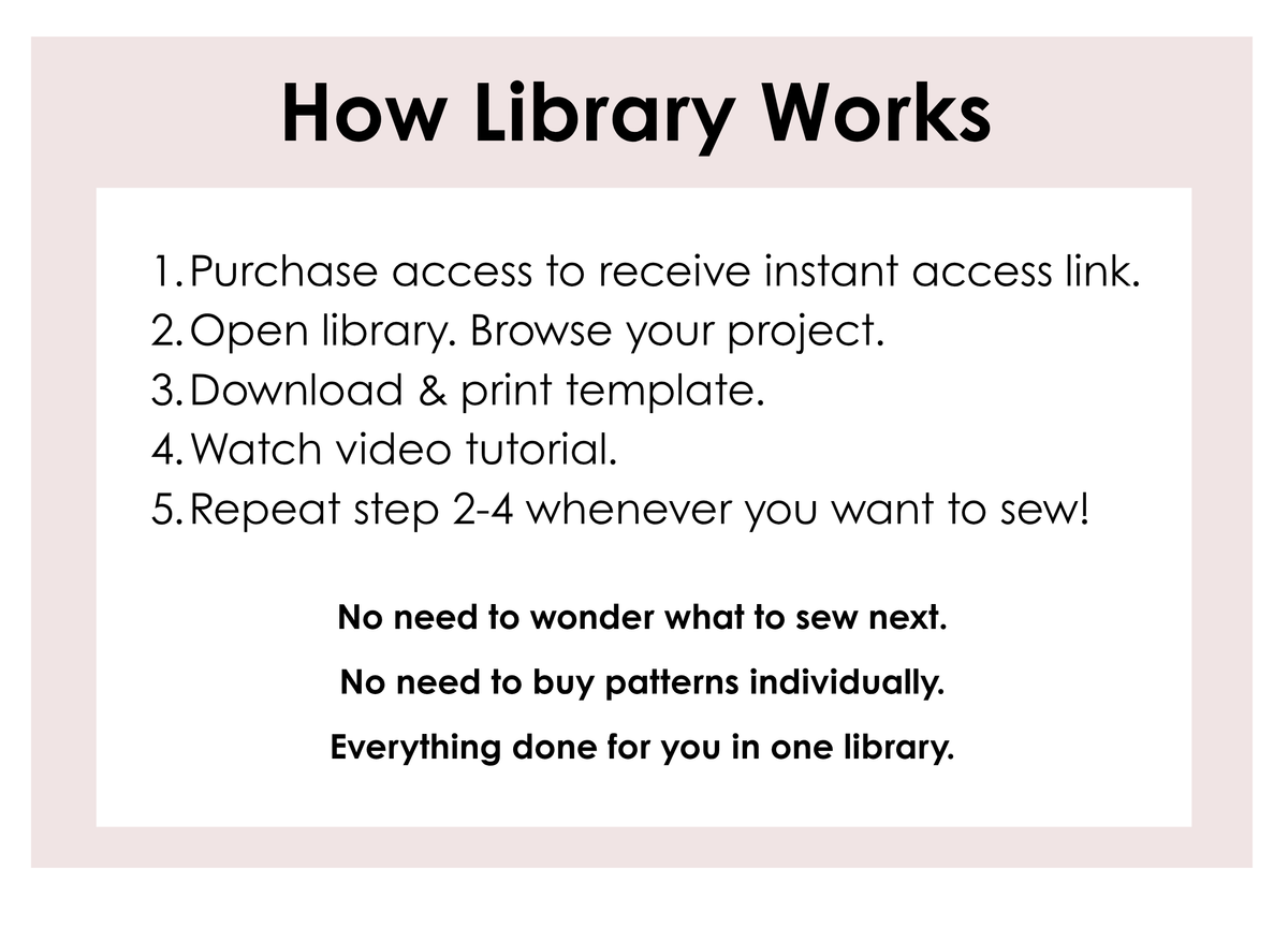 Lifetime Access RLC Sewing Pattern Library