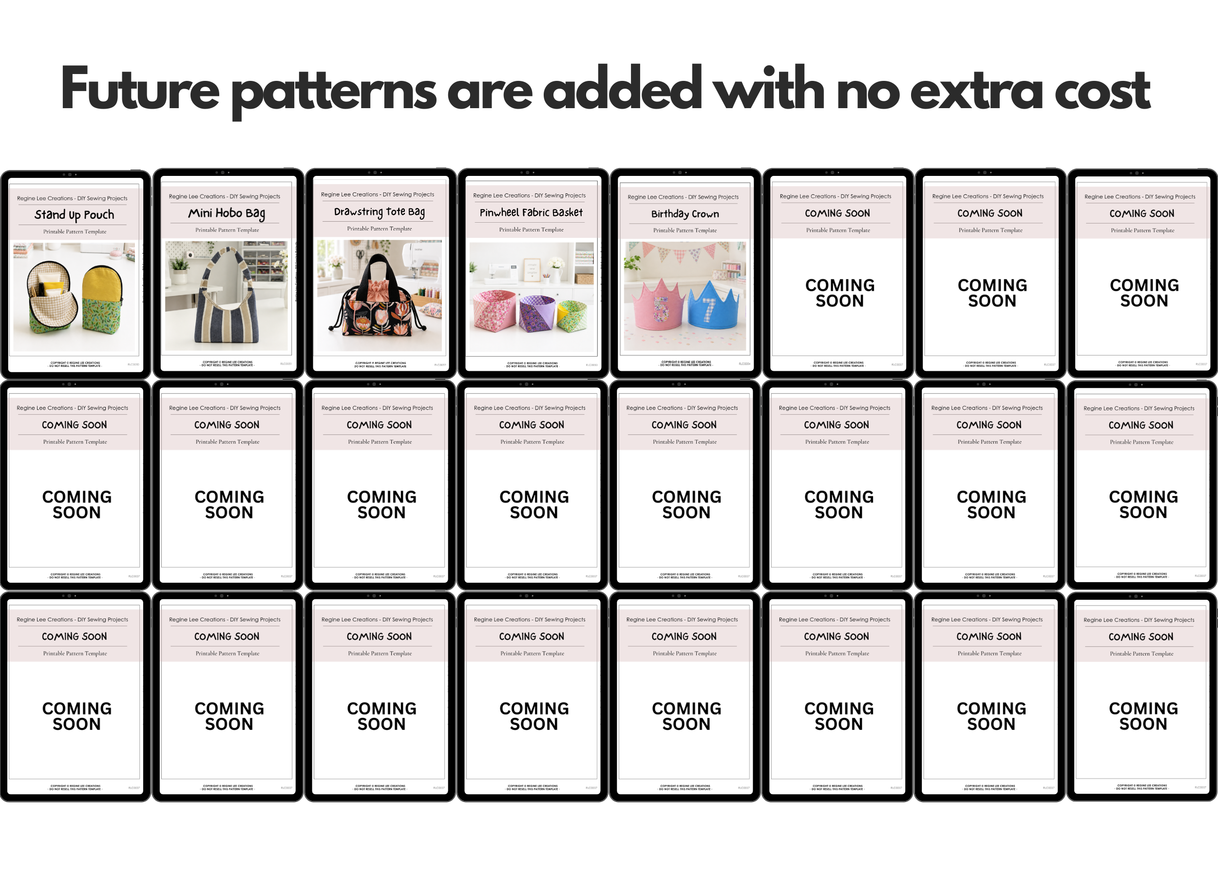 Lifetime Access RLC Sewing Pattern Library