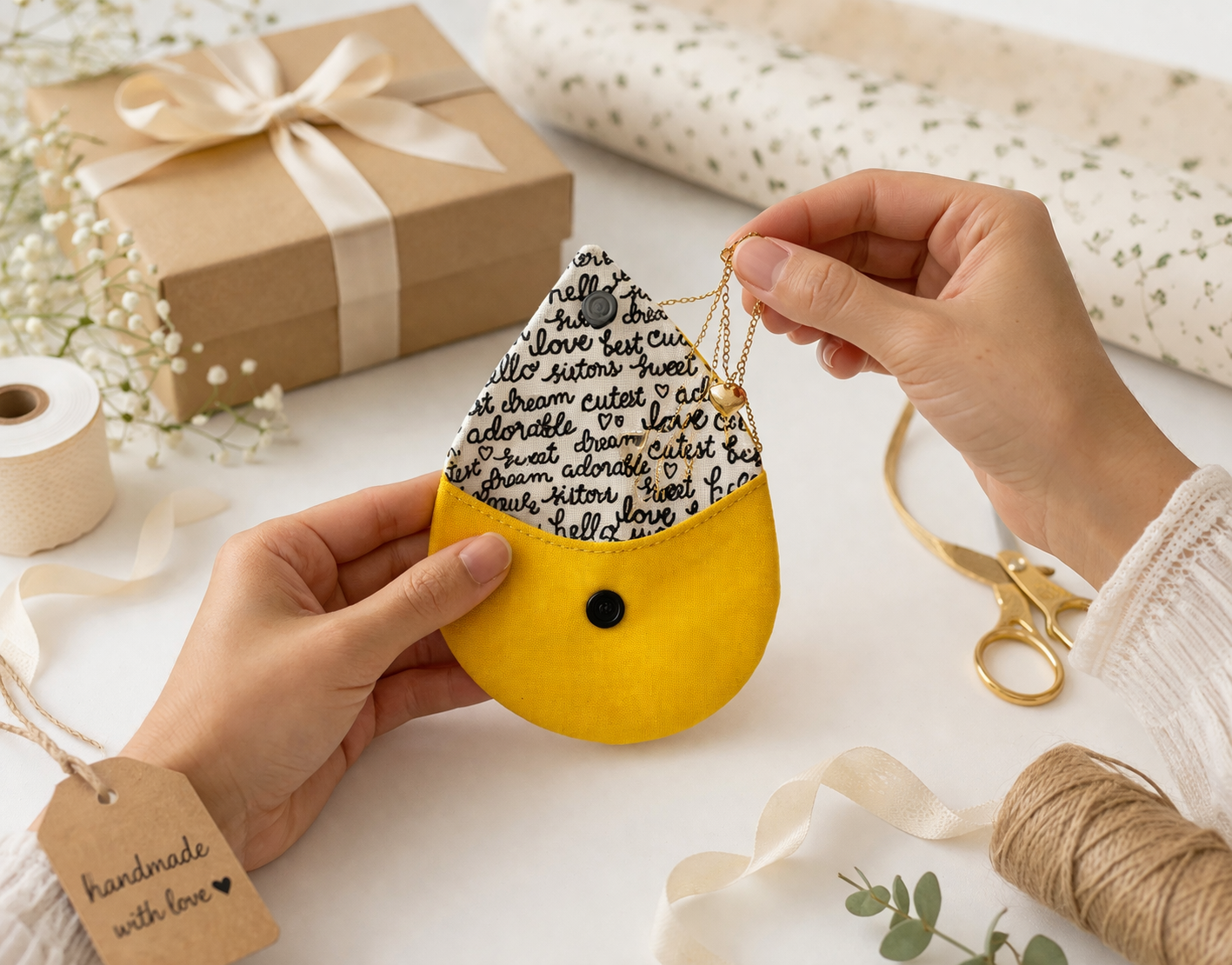 Teardrop Mini Snap Pouch Sewing Pattern