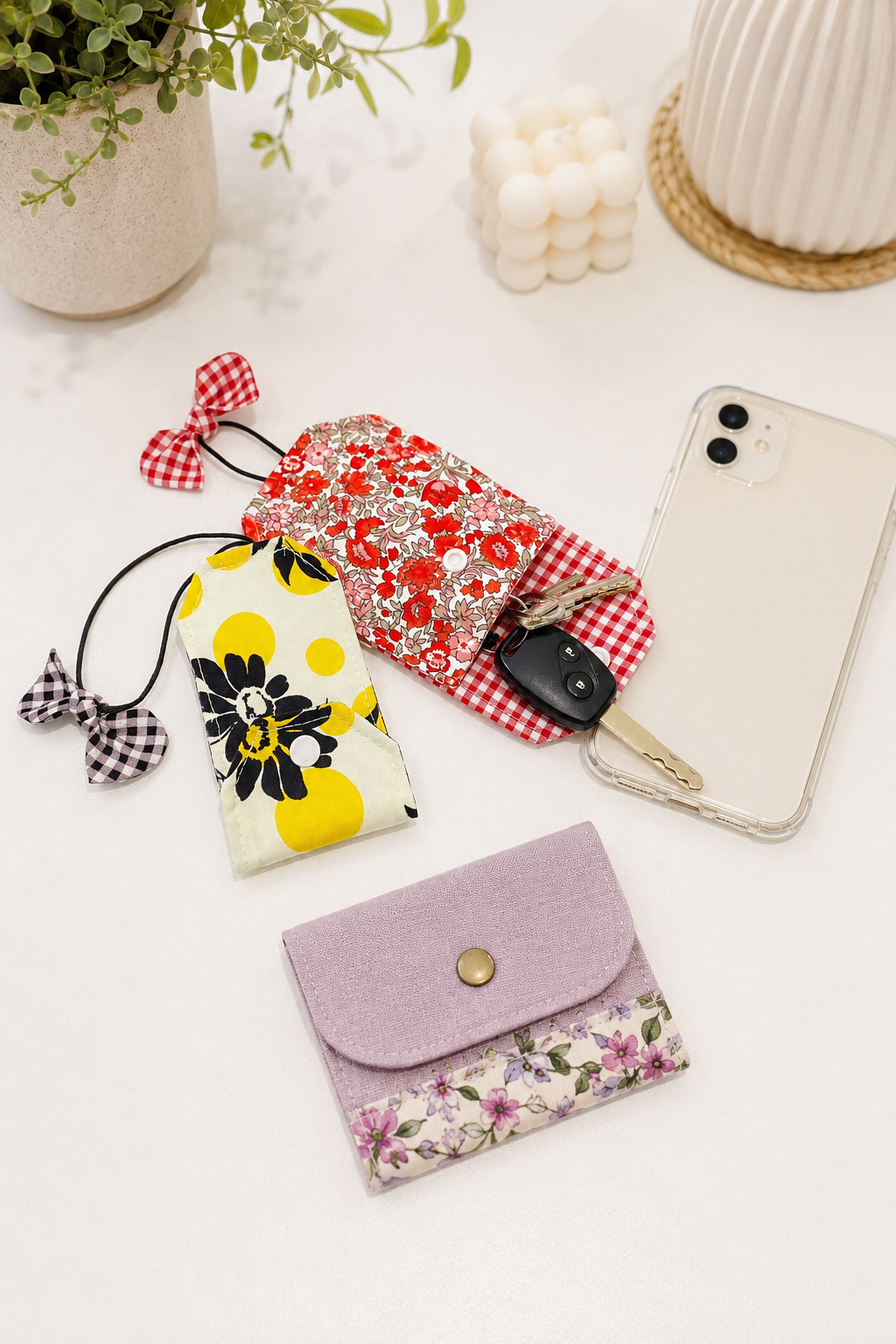 Pull Cord Key Pouch Sewing Pattern (2 Sizes)