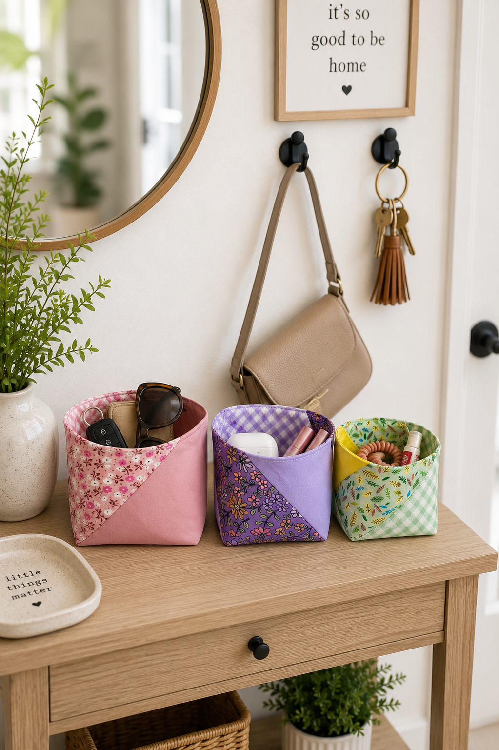 Pinwheel Fabric Basket Sewing Pattern (3 Sizes)