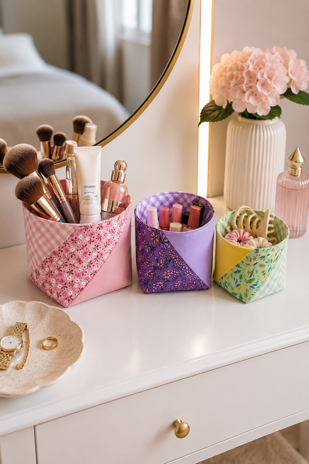 Pinwheel Fabric Basket Sewing Pattern (3 Sizes)