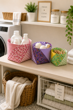 Pinwheel Fabric Basket Sewing Pattern (3 Sizes)