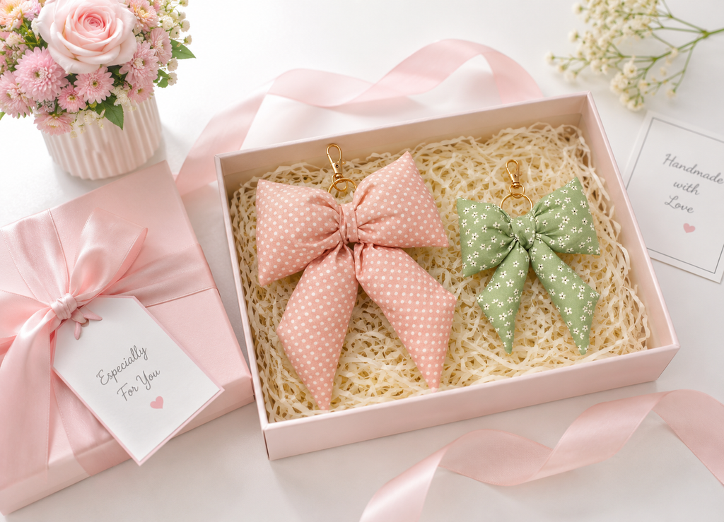 Puffy Bow Keychain Sewing Pattern (2 Sizes)