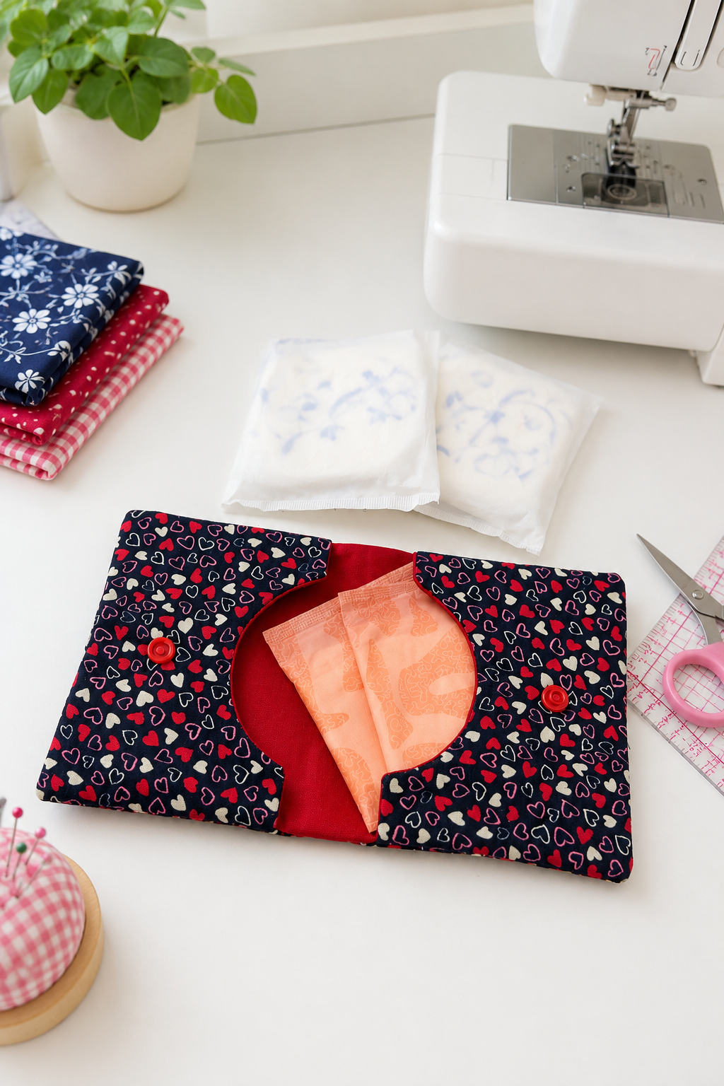 Sanitary Pad Pouch Sewing Pattern