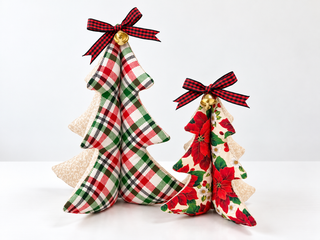3D Fabric Christmas Tree Sewing Pattern (2 Sizes)